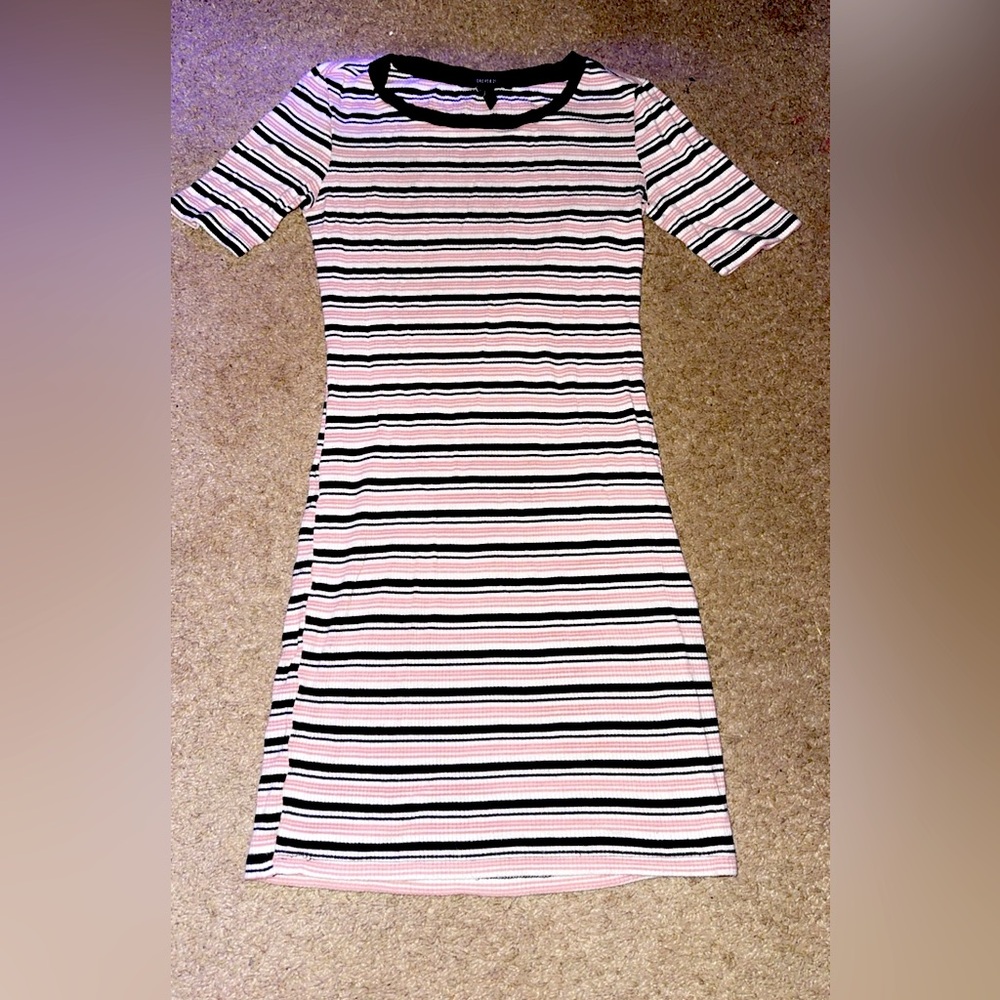 pink stripped forever 21 body con dress!
